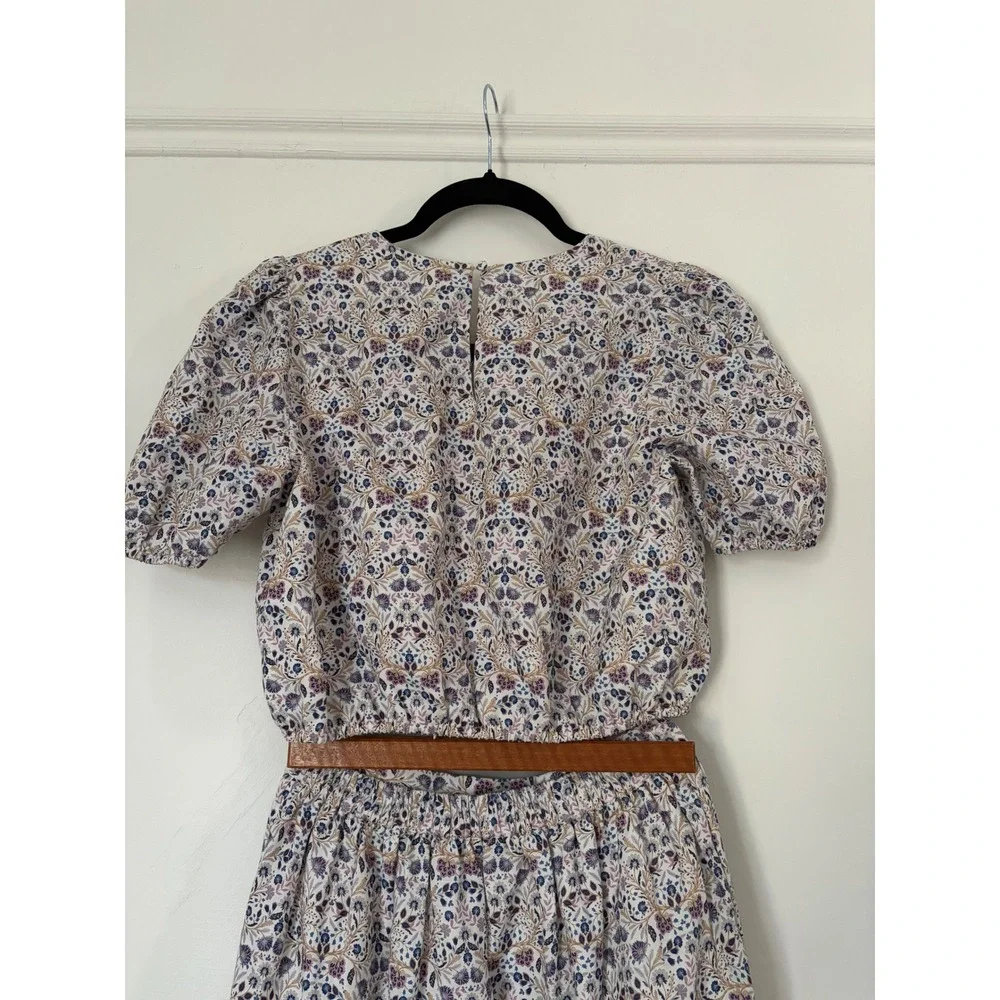Cami NYC Flor Spring Tapestry 2 Piece Set: Crop Top Sz XS Tiered Maxi Skirt Sz S